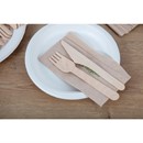 Fourchettes en bois biodégradables Fiesta Green lot de 100